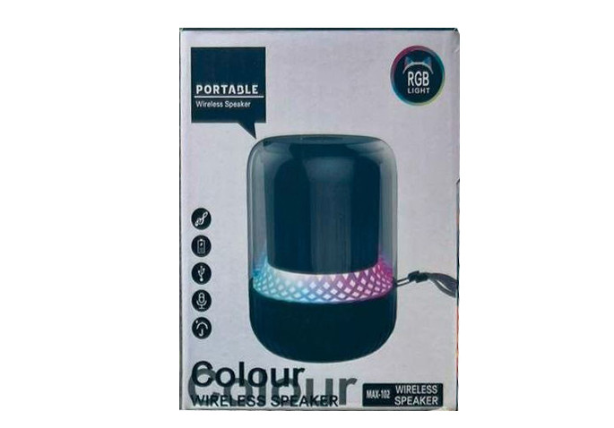 اسپیکر بلوتوثی قابل حمل MAX-102 با نور RGB